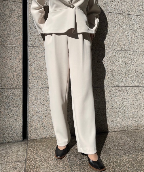 kaene（カエン）の「kaene(カエン) ハイストレッチパンツ/008222/フォーマル/セレモニー/セットアップ/卒入式（その他パンツ・レディース・ライトベージュ/ブラック・36/38）」の19枚目の写真