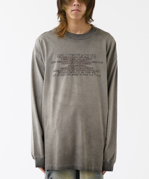 【限定】Syndrome ロンT★２点【ヴィンテージ】Ｖ系るいざ KISAKI セール】Vintage Like Gradation L/S Tee / ヴィンテージ風