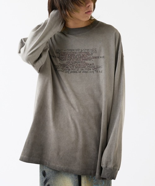 Theater code(シアターコード)の「Vintage Like Gradation L/S Tee / ヴィンテージ風グラデーションカットソー(Tシャツ/カットソー・メンズ・グレー・2/3)」の2枚目の写真