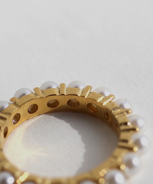 abaskdesign(アバスクデザイン)の「金属アレルギー対応 フルエタニティ淡水パールリング(リング・レディース・ゴールド・18号/16号/13号/11号)」の10枚目の写真