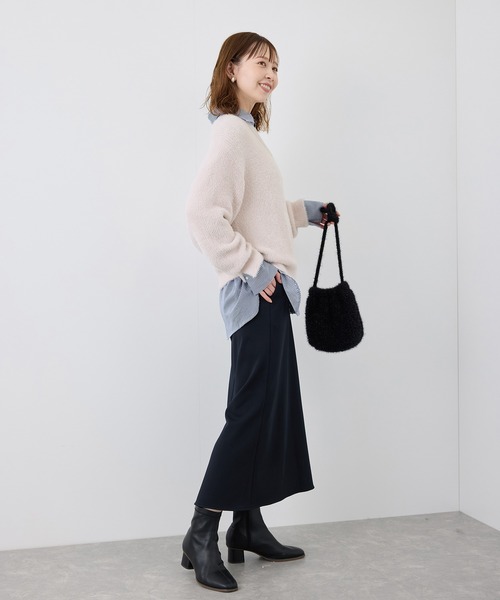 ROPE' PICNIC（ロペピクニック）の「fluffy knitフラッフィーニット/ふわふわMIXフェザーニットプルオーバー/洗濯機OK（ニット/セーター・レディース・ブルー/ピンク系その他/ライトグレー/ピンク/キナリ/ピンク系その他2・38）」の18枚目の写真