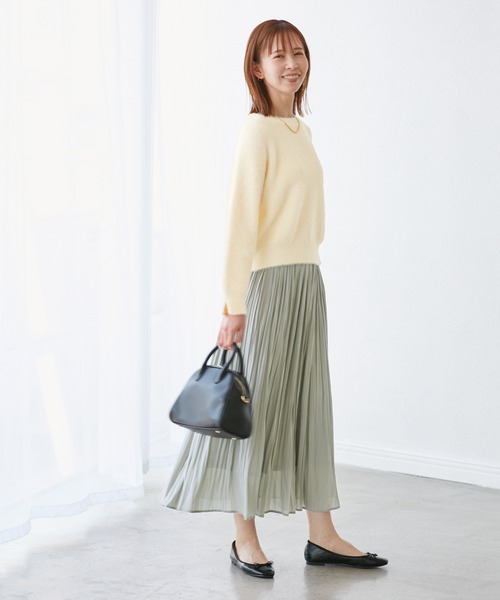 fluffy knitフラッフィーニット/ふわふわMIXフェザーニットプル