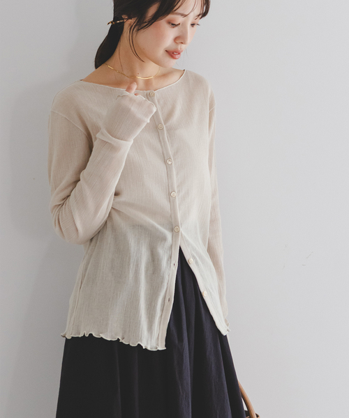 noble シアークレープ2WAYロングTシャツ spick and span シアークレープ2WAYロングTシャツ（Tシャツ/カットソー）｜NOBLE