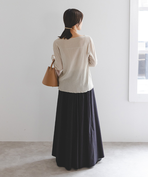 シアークレープ2WAYロングTシャツ（Tシャツ/カットソー）｜NOBLE