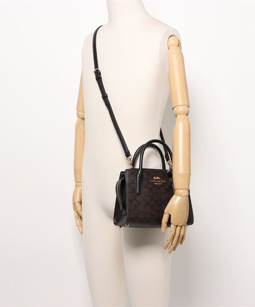 COACH シグネチャーキャンバスのアンドレア キャリーオール ミニサイズ【Coach】Andrea アンドレア ミニキャリーオール