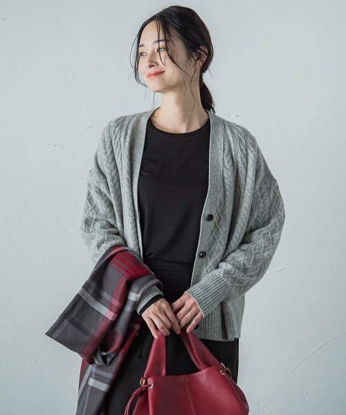 LAUTREAMONT(ロートレアモン)の「【WEB限定】吸湿発熱 なめらかインナー≪洗える≫(Tシャツ/カットソー・レディース・チャコールグレー/ブラック/ベージュ/ブラウン/オフホワイト・9号/11号)」の14枚目の写真