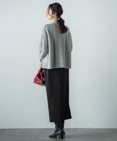 LAUTREAMONT(ロートレアモン)の「【WEB限定】吸湿発熱 なめらかインナー≪洗える≫(Tシャツ/カットソー・レディース・チャコールグレー/ブラック/ベージュ/ブラウン/オフホワイト・9号/11号)」の17枚目の写真
