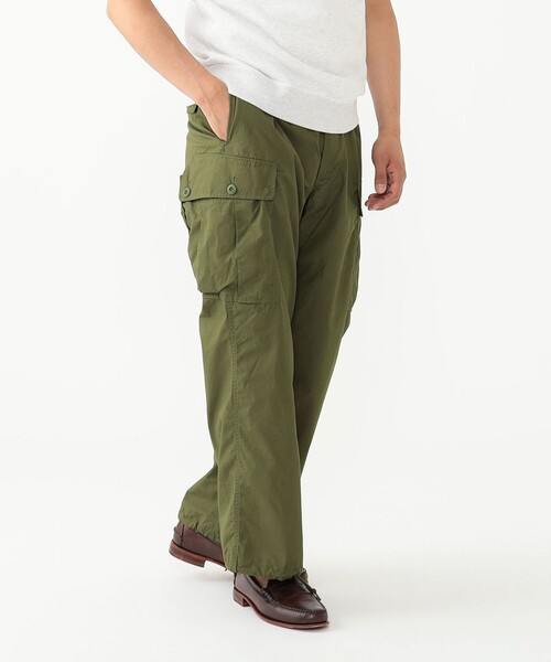 BEAMS PLUS ジップ クロップド カーゴパンツ ビームスプラス オリーブ BEAMS PLUS（ビームス プラス）GYM Pants 6Pocket（パンツ