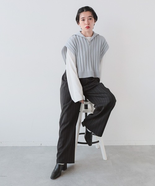 RAGEBLUE(レイジブルー)の「マルチWAY/ZIPニットベストセットワンピース(ワンピース・レディース・ブラック/グレー/ブルー・FREE)」の19枚目の写真