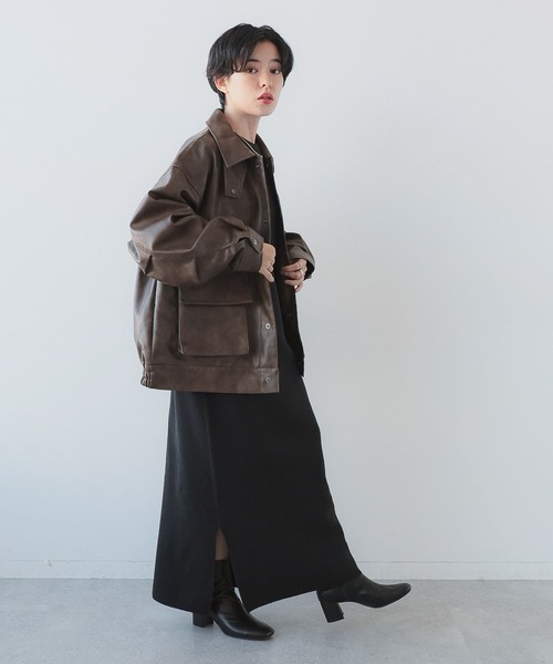 RAGEBLUE(レイジブルー)の「マルチWAY/ZIPニットベストセットワンピース(ワンピース・レディース・ブラック/グレー/ブルー・FREE)」の7枚目の写真