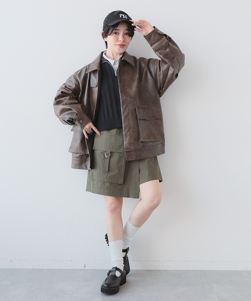 RAGEBLUE(レイジブルー)の「マルチWAY/ZIPニットベストセットワンピース(ワンピース・レディース・ブラック/グレー/ブルー・FREE)」の8枚目の写真