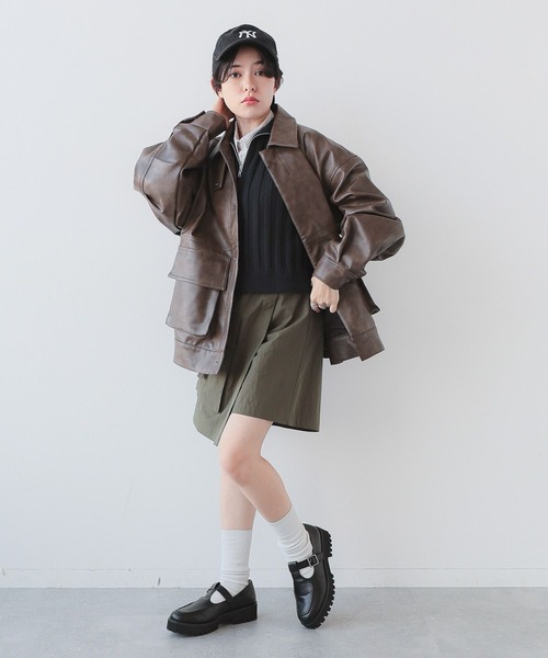 RAGEBLUE(レイジブルー)の「マルチWAY/ZIPニットベストセットワンピース(ワンピース・レディース・ブラック/グレー/ブルー・FREE)」の9枚目の写真