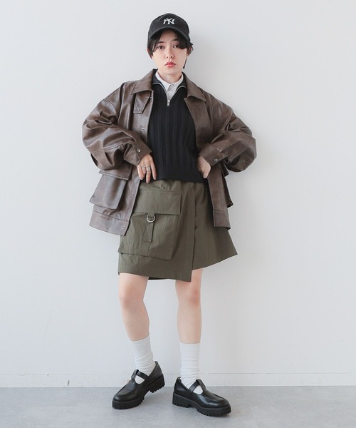 RAGEBLUE(レイジブルー)の「マルチWAY/ZIPニットベストセットワンピース(ワンピース・レディース・ブラック/グレー/ブルー・FREE)」の10枚目の写真