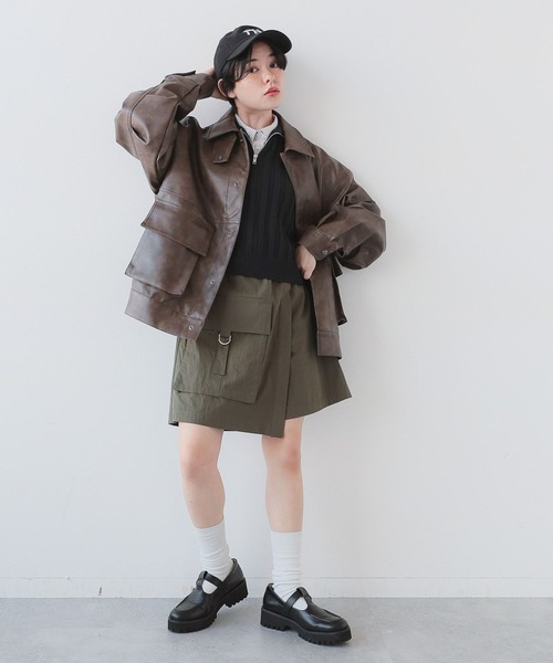 RAGEBLUE(レイジブルー)の「マルチWAY/ZIPニットベストセットワンピース(ワンピース・レディース・ブラック/グレー/ブルー・FREE)」の11枚目の写真