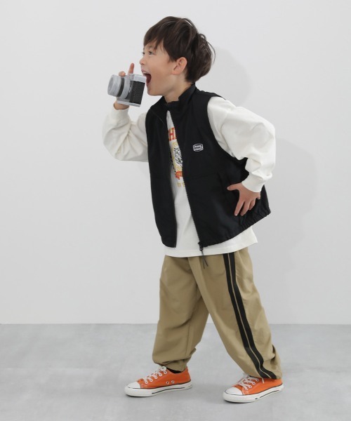 devirock（デビロック）の「水はじく ナイロン ライントラックパンツ（その他パンツ・キッズ・ブルー系/ブラック/ベージュ系/ピンク系・120cm/110cm/160cm/150cm/140cm/130cm/100cm）」の8枚目の写真