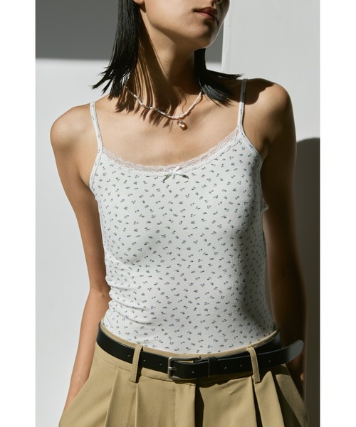 un/neu（アンノイ）の「レースラインカップ付きキャミ（キャミソール・レディース・グレー系その他/ブラック/ホワイト系その他/ホワイト・FREE）」の5枚目の写真