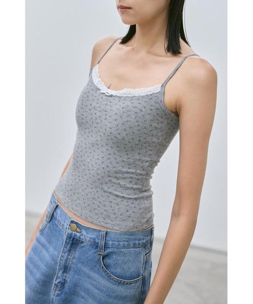 un/neu（アンノイ）の「レースラインカップ付きキャミ（キャミソール・レディース・グレー系その他/ブラック/ホワイト系その他/ホワイト・FREE）」の11枚目の写真