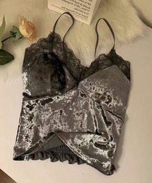 blackdia ocean（ブラックダイヤオーシャン）の「blackdia ocean レーストリムベロアキャミソール（キャミソール）」