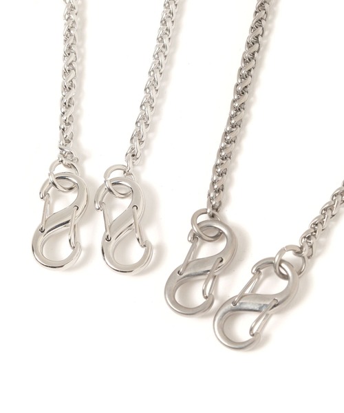 GLOBAL WORK（グローバルワーク）の「UNISEX/ステンレスカラビナネックレス/286995（ネックレス・メンズ・ライトグレー/グレー系その他3・FREE）」の4枚目の写真