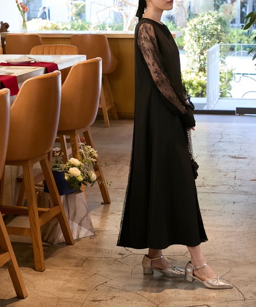 未使用♥スナイデル レースプリーツフレアワンピース オケージョンドレス 美人百花 未使用♥スナイデル レースプリーツフレアワンピース オケージョン