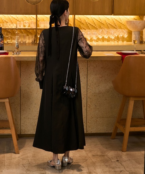 forksy オケージョンドレス 黒 forksy. ドレス 「forksy.」「オケージョン対応」フラワーレース