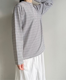 COMMON WARE | ST:MONTKEMMEL モンケメル BLIND BORDER L/S TEE ボーダーロングスリーブTシャツ(Tシャツ/カットソー)