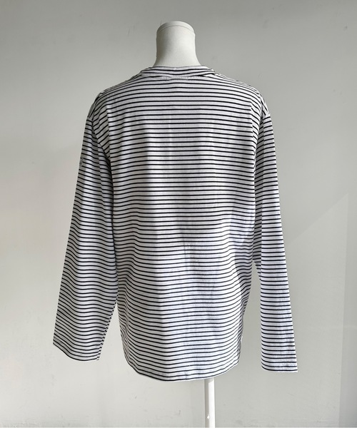 COMMON WARE(コモンウェアー)の「ST:MONTKEMMEL モンケメル BLIND BORDER L/S TEE ボーダーロングスリーブTシャツ(Tシャツ/カットソー・レディース・ホワイト系その他/チャコールグレー・36/38/40/42)」の8枚目の写真