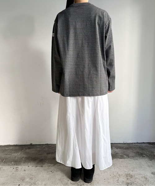 COMMON WARE(コモンウェアー)の「ST:MONTKEMMEL モンケメル BLIND BORDER L/S TEE ボーダーロングスリーブTシャツ(Tシャツ/カットソー・レディース・ホワイト系その他/チャコールグレー・36/38/40/42)」の12枚目の写真