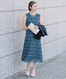 anni plus（アニープラス）の「【メゾンのセレモニースタイル】ラッセルレース　ボタニカルフラワー柄　フレアドレス（ドレス）」