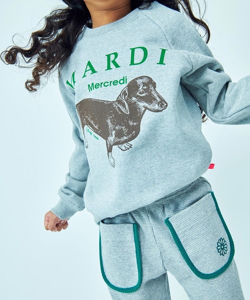 Mardi Mercredi（マルディメクルディ）の「KIDS SWEATSHIRT DDANJI（スウェット・キッズ・グレー・100cm/110cm/120cm/130cm）」の2枚目の写真
