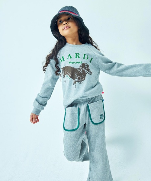 Mardi Mercredi（マルディメクルディ）の「KIDS SWEATSHIRT DDANJI（スウェット・キッズ・グレー・100cm/110cm/120cm/130cm）」の3枚目の写真