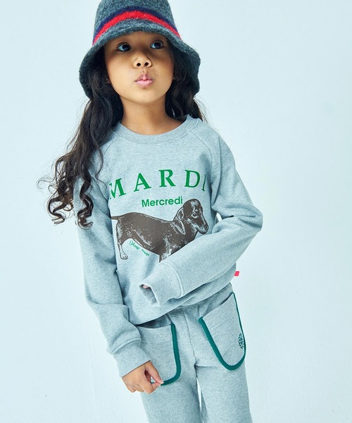 Mardi Mercredi（マルディメクルディ）の「KIDS SWEATSHIRT DDANJI（スウェット・キッズ・グレー・100cm/110cm/120cm/130cm）」の4枚目の写真