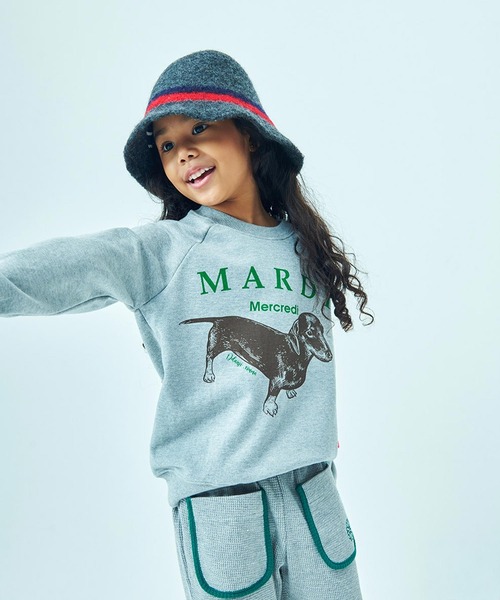 Mardi Mercredi（マルディメクルディ）の「KIDS SWEATSHIRT DDANJI（スウェット・キッズ・グレー・100cm/110cm/120cm/130cm）」の5枚目の写真