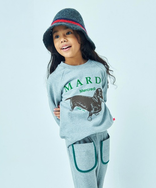 Mardi Mercredi（マルディメクルディ）の「KIDS SWEATSHIRT DDANJI（スウェット・キッズ・グレー・100cm/110cm/120cm/130cm）」の7枚目の写真