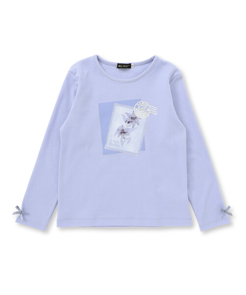 BeBe（ベベ）の「アイリス切手プリント長袖Tシャツ(90~150cm)（Tシャツ/カットソー・キッズ・ホワイト/ブルー・130cm/100cm/140cm/90cm/110cm/120cm/150cm）」の11枚目の写真