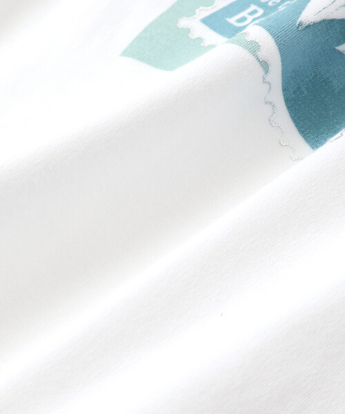 BeBe（ベベ）の「アイリス切手プリント長袖Tシャツ(90~150cm)（Tシャツ/カットソー・キッズ・ホワイト/ブルー・130cm/100cm/140cm/90cm/110cm/120cm/150cm）」の3枚目の写真