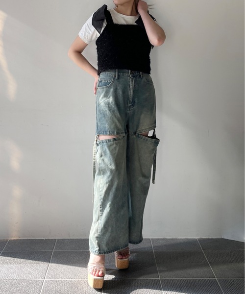 one way（ワンウェイ）の「フェザービスチェ（その他トップス・レディース・ブラック/グレー/ホワイト・FREE）」の5枚目の写真