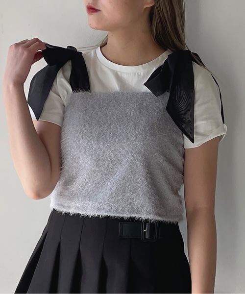 one way（ワンウェイ）の「フェザービスチェ（その他トップス・レディース・ブラック/グレー/ホワイト・FREE）」の9枚目の写真