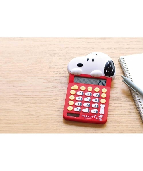 PEANUTS（ピーナッツ）の「【 PEANUTS 】 スヌーピー マスコット電卓　25S4（その他雑貨・レディース・ライトブラウン/レッド・FREE）」の7枚目の写真