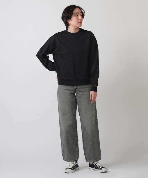 Levi's(リーバイス)の「Levi's/リーバイス HERITAGE クルーネックスウェットシャツ(スウェット・レディース・ブラック・L/M/S)」の12枚目の写真