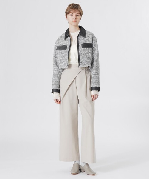 LOVELESS(ラブレス)の「クロップドツイードブルゾン(ブルゾン・レディース・ブラック・36)」の3枚目の写真