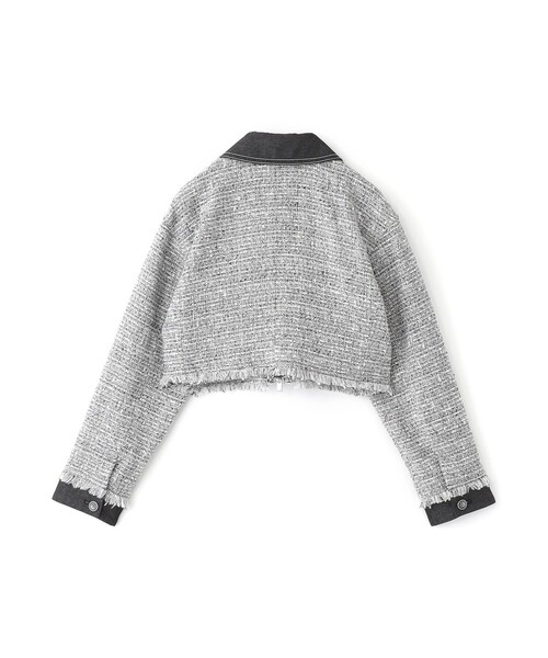 LOVELESS(ラブレス)の「クロップドツイードブルゾン(ブルゾン・レディース・ブラック・36)」の5枚目の写真