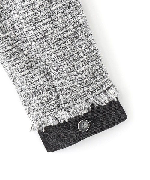 LOVELESS(ラブレス)の「クロップドツイードブルゾン(ブルゾン・レディース・ブラック・36)」の7枚目の写真