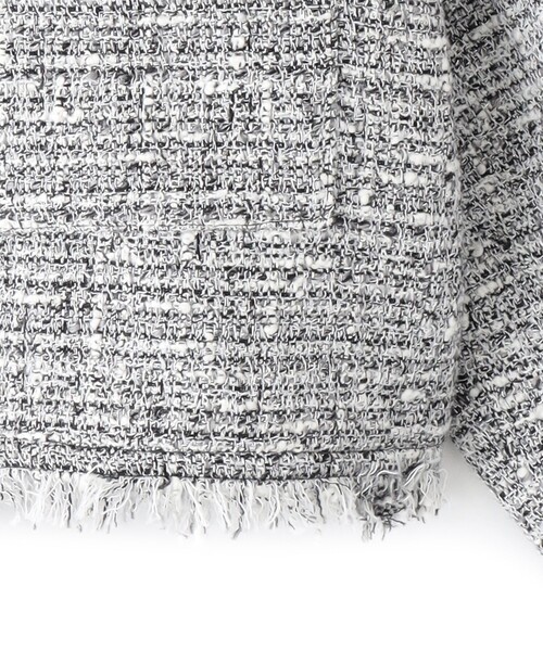 LOVELESS(ラブレス)の「クロップドツイードブルゾン(ブルゾン・レディース・ブラック・36)」の8枚目の写真