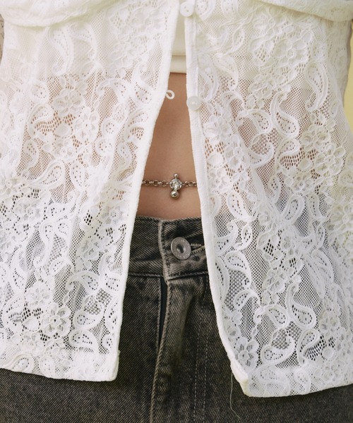 FLOW LACE SHIRT/フローレースシャツ（シャツ/ブラウス）｜JOSE MOON  