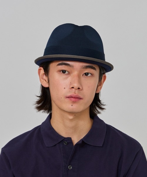 OVERRIDE(オーバーライド)の「OVERRIDE REP KNIT FEDORA / オーバーライド(ハット・メンズ・ブラック/グレー/ネイビー・58cm/61cm)」の11枚目の写真