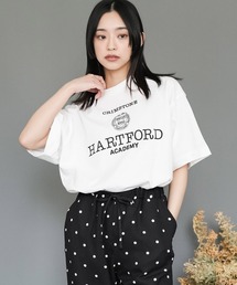 半袖カレッジプリントTシャツ