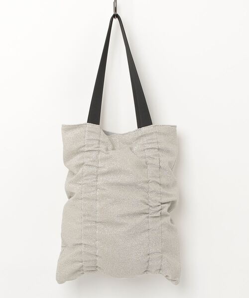 CONVERSE（コンバース）の「【CONVERSE/コンバース】ARCH LOGO GATHER TOTE BAG ギャザーバッグ（トートバッグ・レディース・ブラウン/ピンク/ホワイト・FREE）」の6枚目の写真