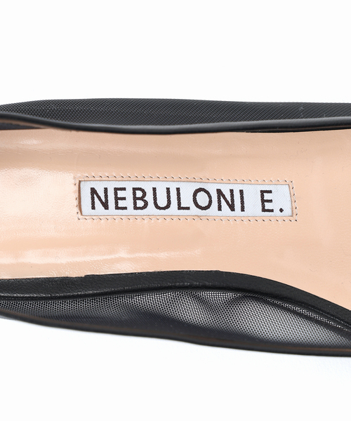 セール】NEBULONI E.（ネブローニ） TULE FLAT SHOES ブラック