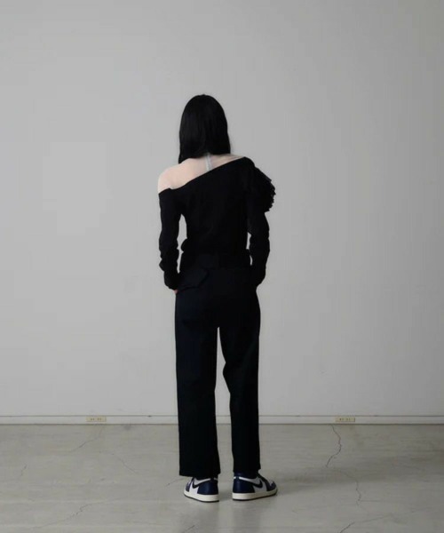 FACETASM（ファセッタズム）の「【FACETASM / ファセッタズム】BELTED BIG HEART PANTS / ネイビー [NAT-PT-U0（チノパンツ・メンズ・ネイビー・3/4）」の5枚目の写真